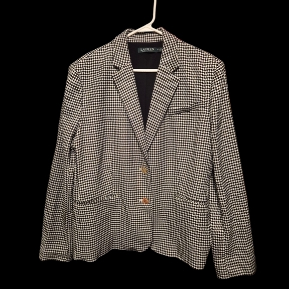 Ralph Lauren Jackets & Blazers - Lauren Ralph Lauren Womens Houndstooth Blazer Sz 16